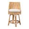 Baxton Studio Bella Modern Bohemian Natural Brown Rattan Counter Stool 228-13090-ZORO - alternate 6